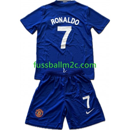 Fußballtrikots Manchester United Cristiano Ronaldo 7 2008-2009 Retro Kinder Ausweich Trikotsatz